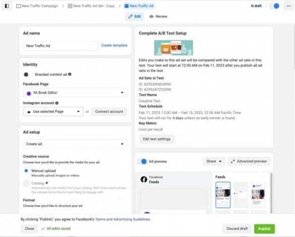 A/B Testing Facebook Ads