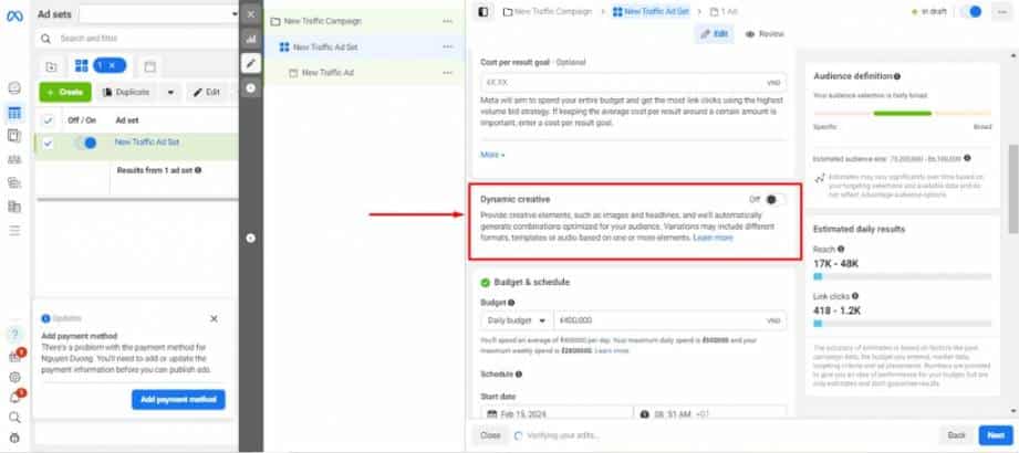 Dynamic Creative Optimization Facebook Ads